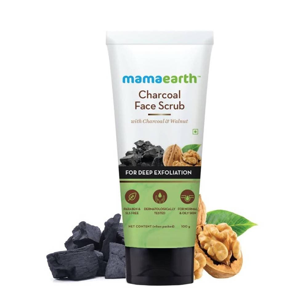 Mamaearth Charcoal Face Scrub For Deep Exfoliation | Grocsy