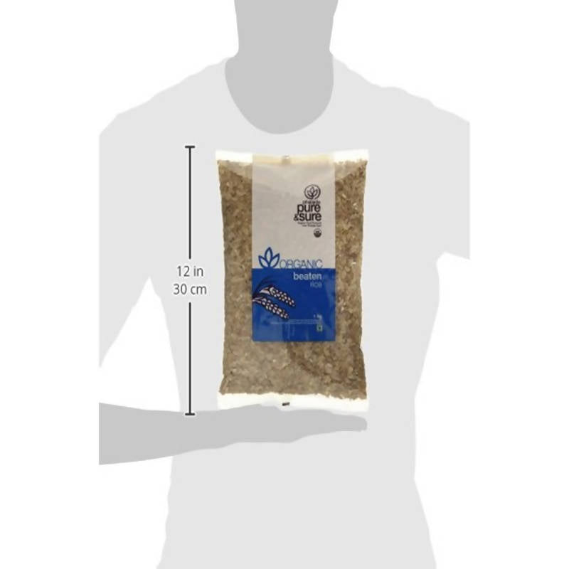 Pure & Sure Organic Red Beaten Rice | Grocsy