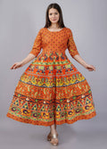 Vamika Multicolor Cotton Printed Party/Casual Wear Kurti (GAM25K) | Grocsy