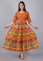 Vamika Multicolor Cotton Printed Party/Casual Wear Kurti (GAM25K) | Grocsy