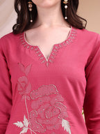 Embroidered Co Ords, Pink - Hiral Fashion | Grocsy