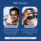 Man Matters Anti Hair Fall Shampoo and Conditioner Combo - Helps in Deep Nourishment and Frizz Free Hair, Sulphate & Paraben Free | Grocsy