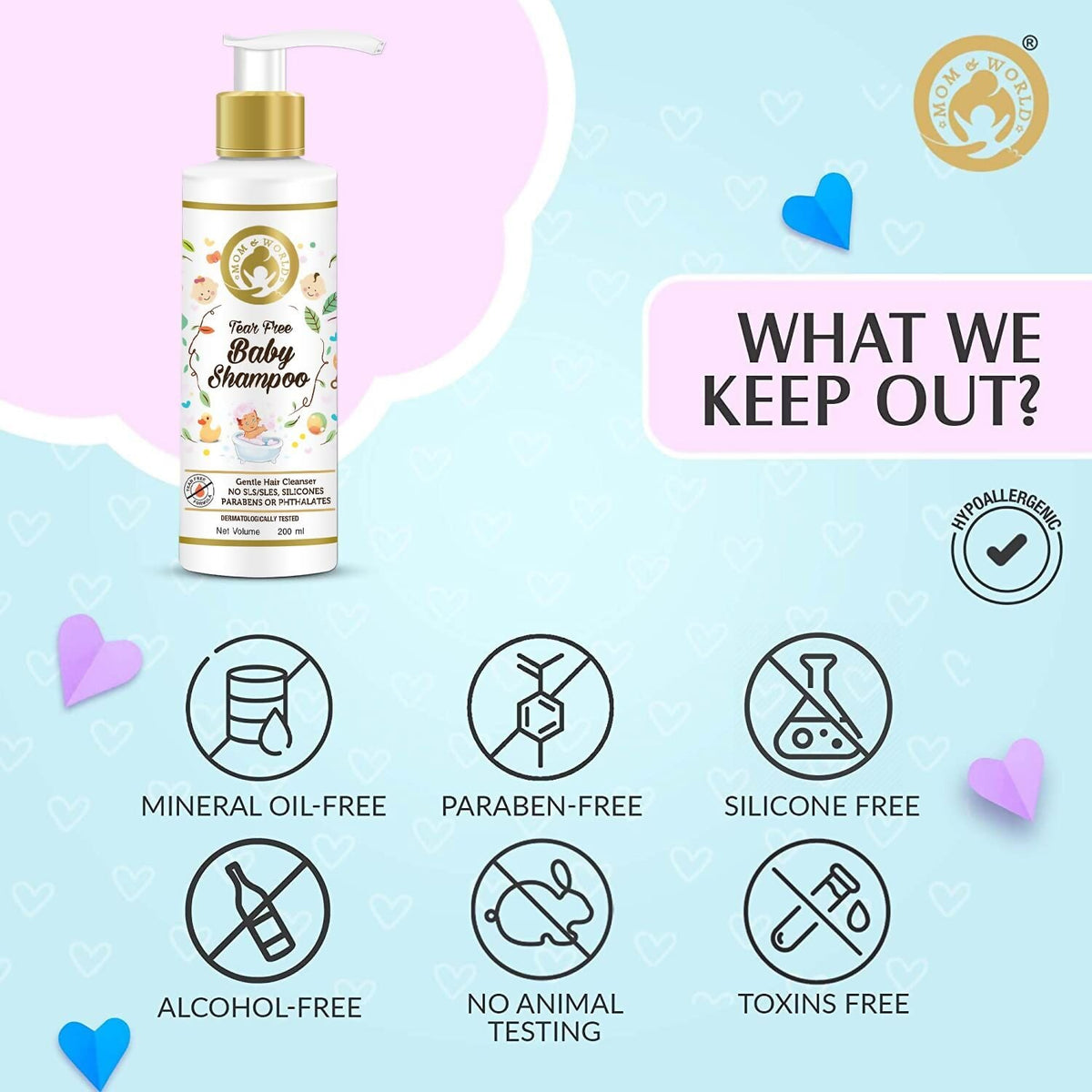 Mom & World Tear Free Baby Shampoo | Grocsy