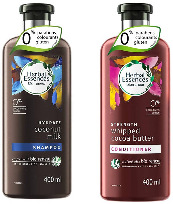 Herbal Essences Coconut Milk Shampoo with Whipped Cocoa Butter Conditioner Combo | Grocsy