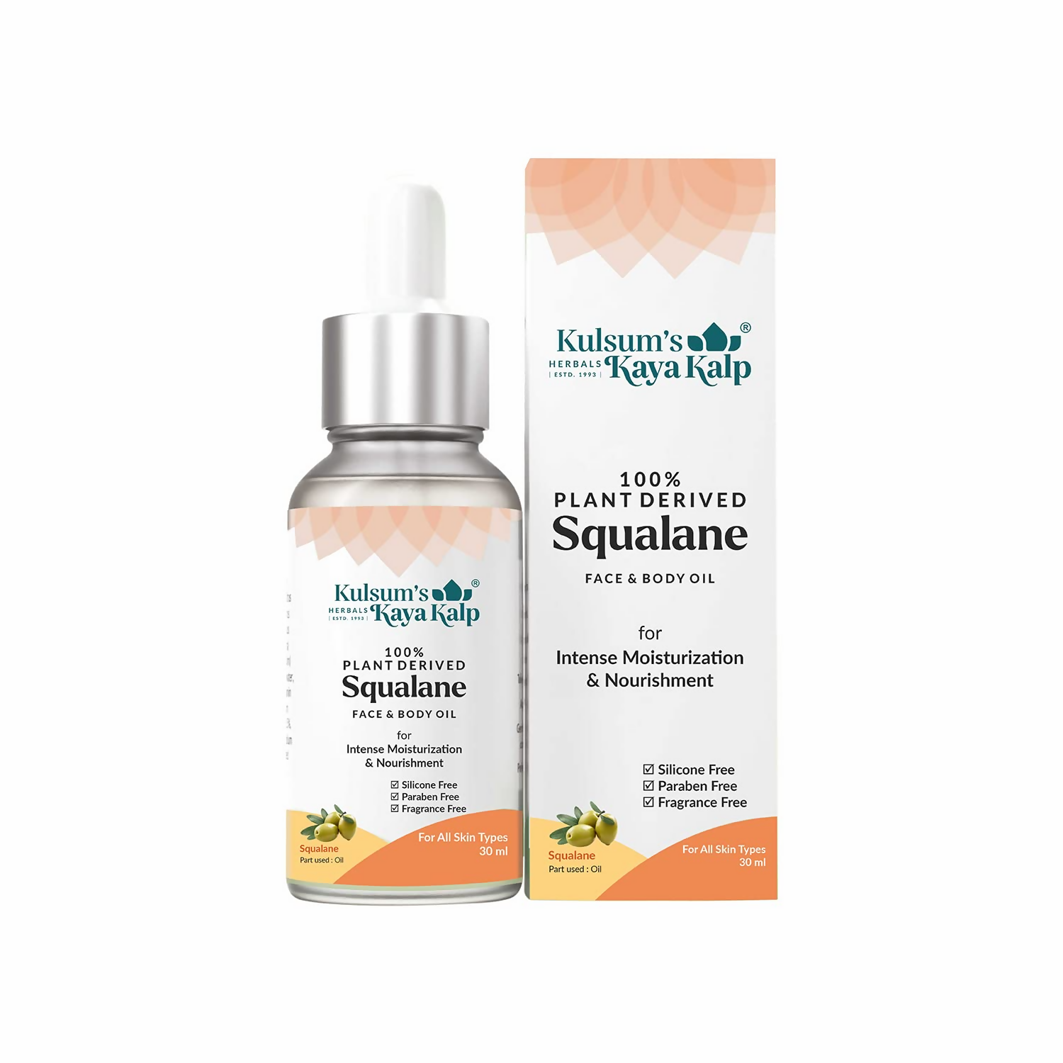 Kulsum's Kaya Kalp Squalane Face & Body Oil For Intense Moisturization & Nourishment | Grocsy