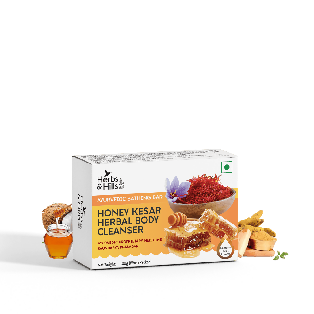 Herbs & Hills Honey Kesar Herbal Body Cleanser | Grocsy
