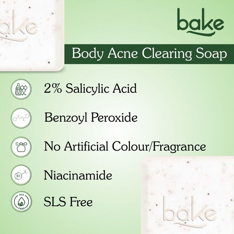 Bake 2% Salicylic Acid Soap for Face & Body Acne | Grocsy