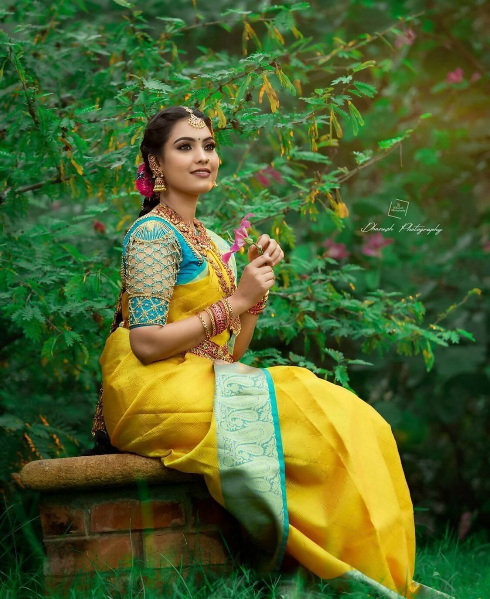 Arfa Fashion House Mustered With Contrast Border Lichi Silk Jacquard Work Saree | Grocsy