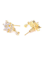 Priyaasi Desiner Floral Shaped Gold-Polished American Diamond Mangalsutra Set For Women - Swadesiicart