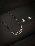 Priyaasi Women American Diamond Gold-Polished Mangalsutra Set - Noz2Toz