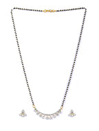 Priyaasi Women American Diamond Gold-Polished Mangalsutra Set - Swadesiicart