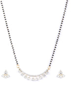 Priyaasi Women American Diamond Gold-Polished Mangalsutra Set - Swadesiicart