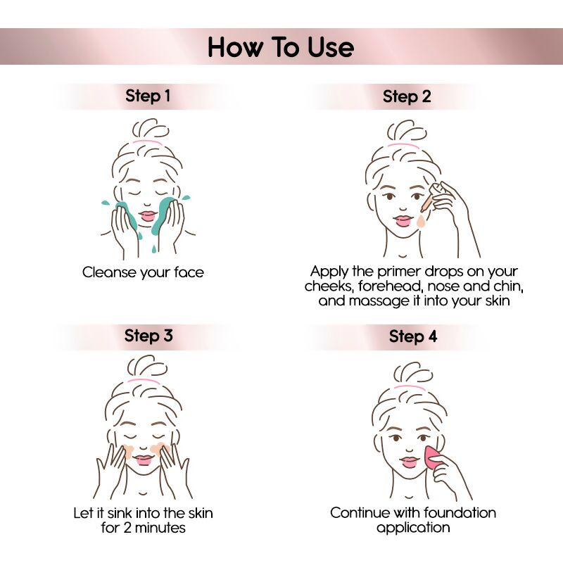 Kay Beauty By Katrina Kaif Illuminating Primer Drops - Rosey Twirl | Grocsy