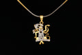 Gold-Polished Alloy Balaji Pendant With Chain - The Pari | Grocsy
