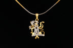 Gold-Polished Alloy Balaji Pendant With Chain - The Pari | Grocsy