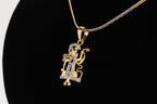 Gold-Polished Alloy Balaji Pendant With Chain - The Pari | Grocsy