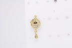 Gold-Polished Alloy American Diamond Pendant Necklace Set - The Pari | Grocsy
