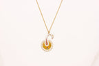 Gold-Polished Alloy Peacock Pendant Necklace - The Pari | Grocsy