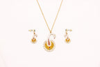 Gold-Polished Alloy Peacock Pendant Necklace - The Pari | Grocsy