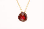 Gold-Polished Alloy Assymetric Stone Studded Pendant Necklace - The Pari | Grocsy