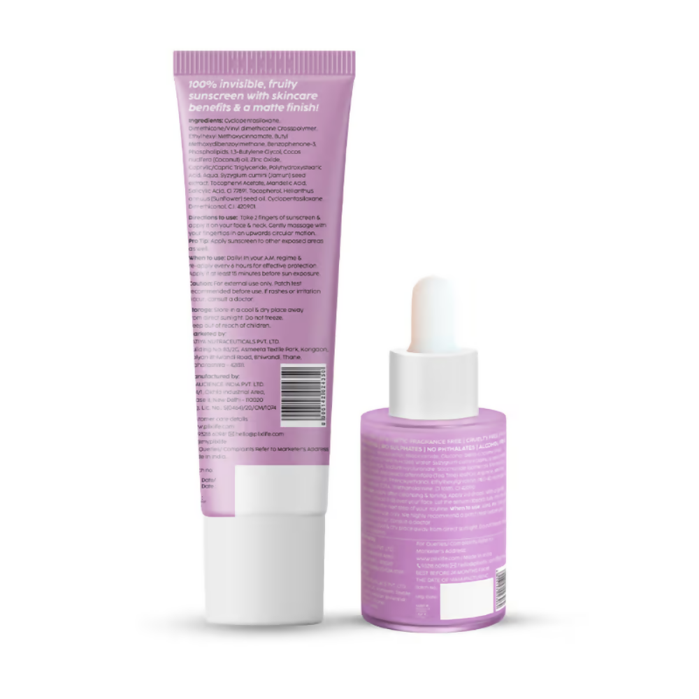 PLIX The Plant Fix 0.1% Salicylic Acid Mattifying Sunscreen SPF50+ PA+++ & Niacinamde Serum | Grocsy