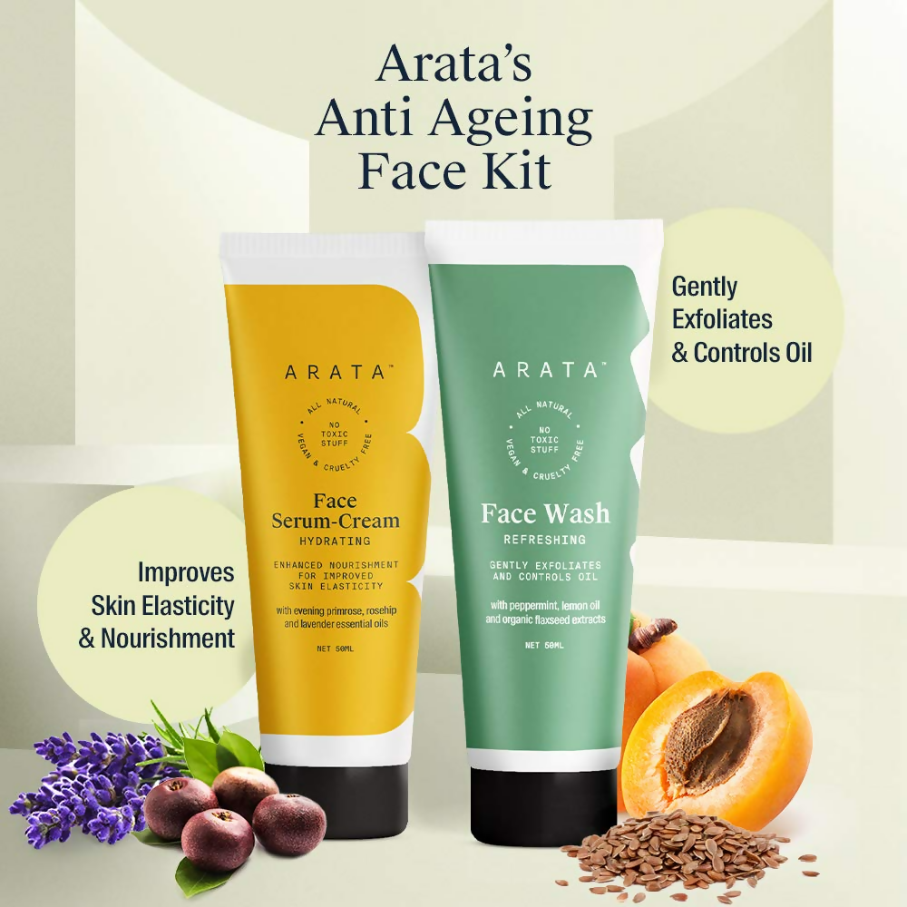 Arata Natural Anti-Aging Face Kit | Grocsy