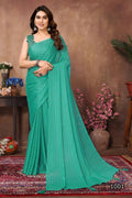 Aafreen Partywear Designer Firozi Rangoli Silk Fancy Saree | Grocsy