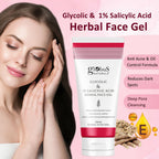 Globus Naturals Glycolic & 1% Salicylic Acid Herbal Anti Acne Face Gel | Grocsy