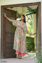 Women's Casual Fashionable Multi Mull Cotton co-ord set - Anya | Grocsy