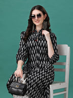 Printed Flared Cotton Kurta With Pant, Multicolor - Hiral Fashion | Grocsy