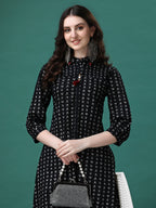 Printed Flared Cotton Kurta With Pant, Multicolor - Hiral Fashion | Grocsy