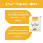 TAC - The Ayurveda Co. Ubtan Serum Sheet Mask | with Sandalwood, Saffron & Turmeric | Grocsy