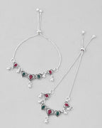 VOJ Set of 2 Traditional Heart Shaped Designer Anklet | Grocsy