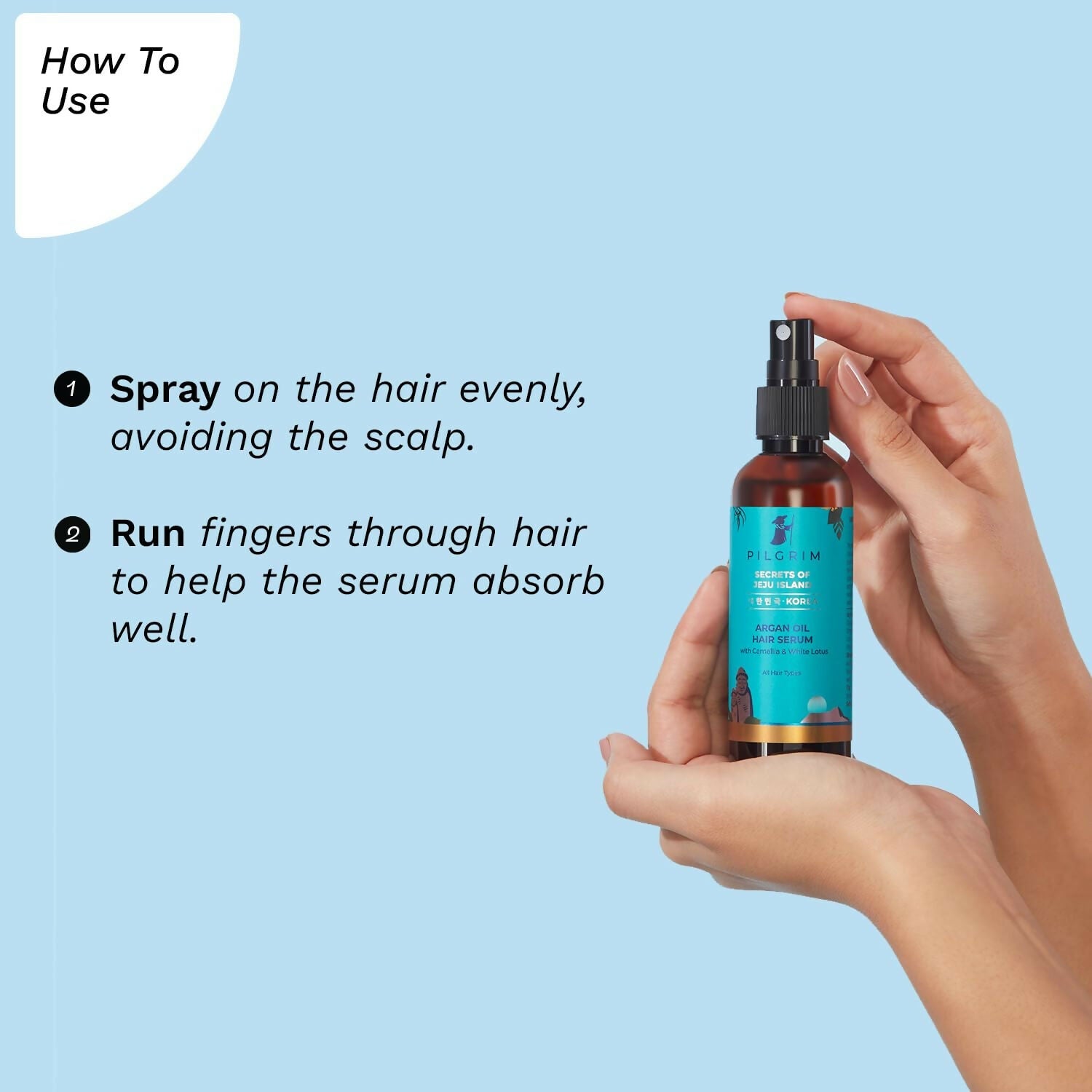 Pilgrim Argan Oil Hair Serum For Dry Frizzy Hair, Hair Smoothing & Soft Hair | Grocsy