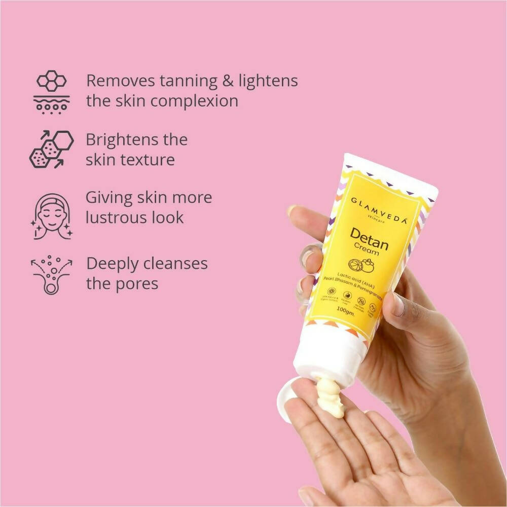 Glamveda Detan Cream Cleanser | Grocsy