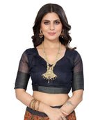Vamika Cotton Orange Jari Border Bollywood Style Saree (VASU ORANGE) | Grocsy