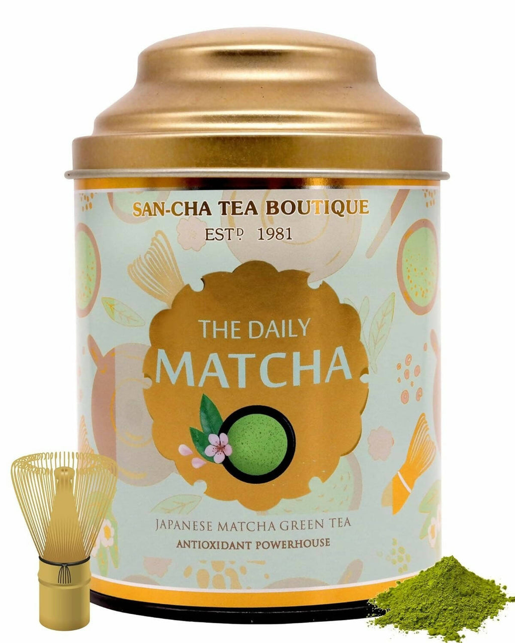 SAN-CHA Tea Boutique Daily Matcha Green Tea - Japanese Matcha Green Tea Powder | Grocsy