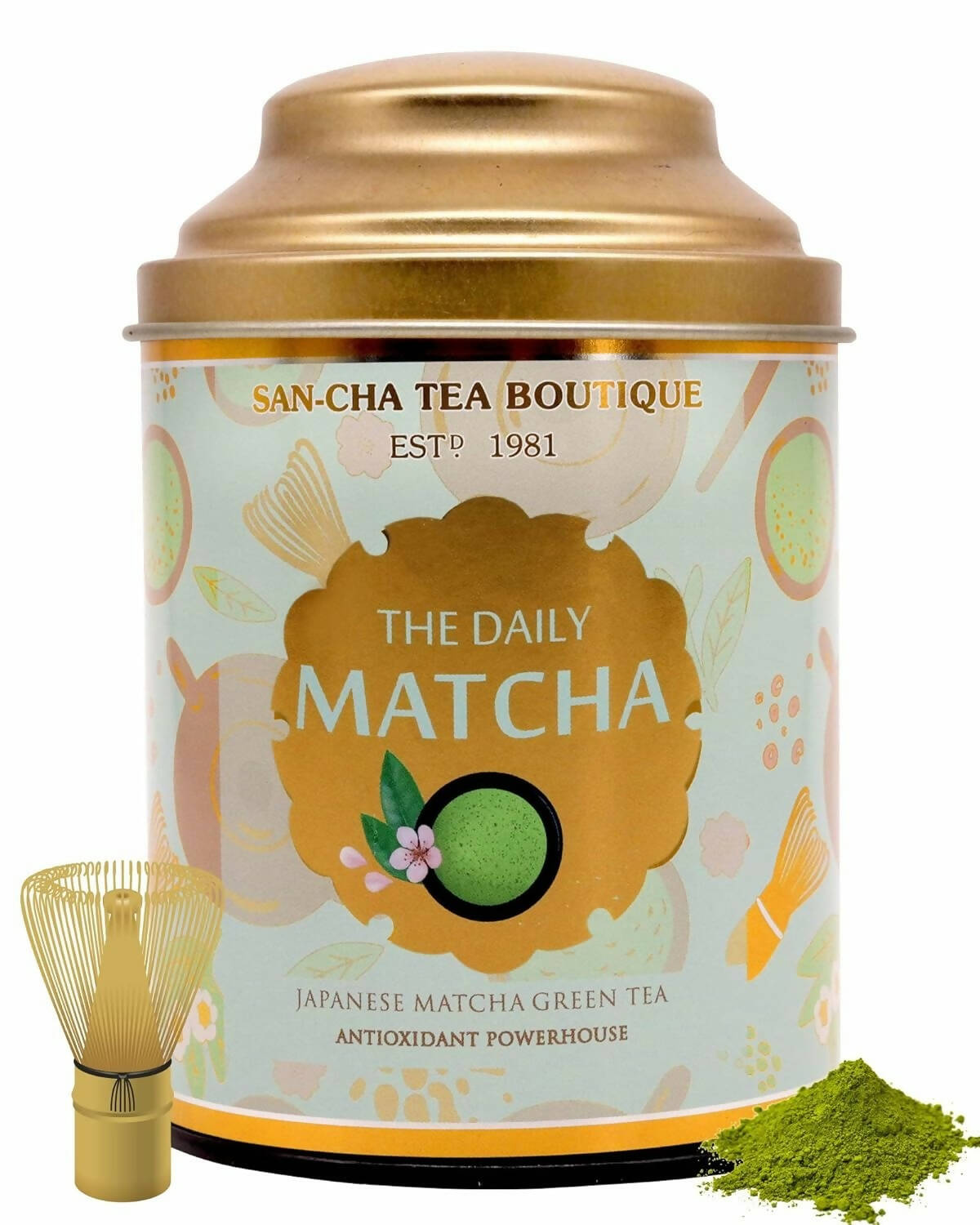 SAN-CHA Tea Boutique Daily Matcha Green Tea - Japanese Matcha Green Tea Powder | Grocsy