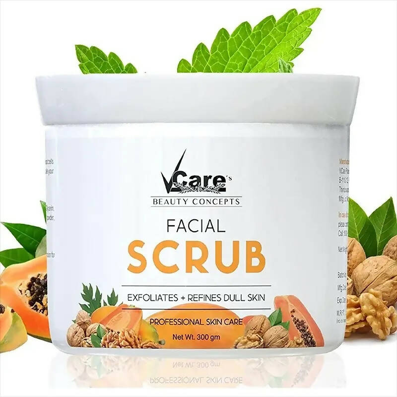 VCare Face Scrub Enriched With Natural Walnut Extracts | Grocsy