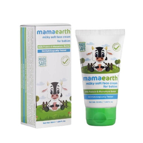 Mamaearth Milky Soft Baby Face Cream For Moisturizes, Soothes, Heals Chapped Skin | Grocsy