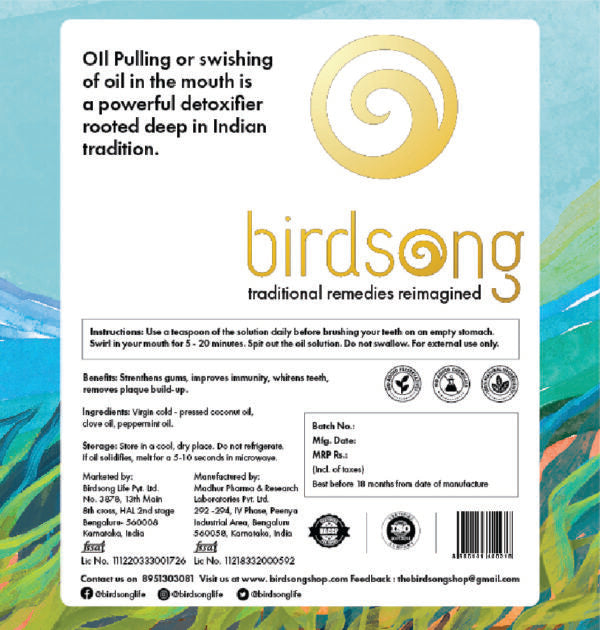 Birdsong Oil Pulling - Mint | Grocsy