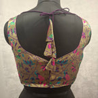 Kia Fashions Purple Jacquard Weave Multi Color Paithani Readymade Blouse | Grocsy