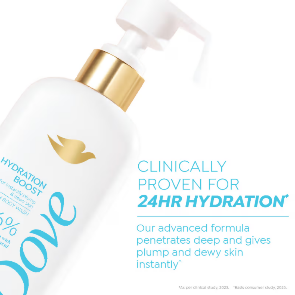 Dove 6% Hydrating Serum With Hyaluronic Acid Hydration Boost Bodywash | Grocsy