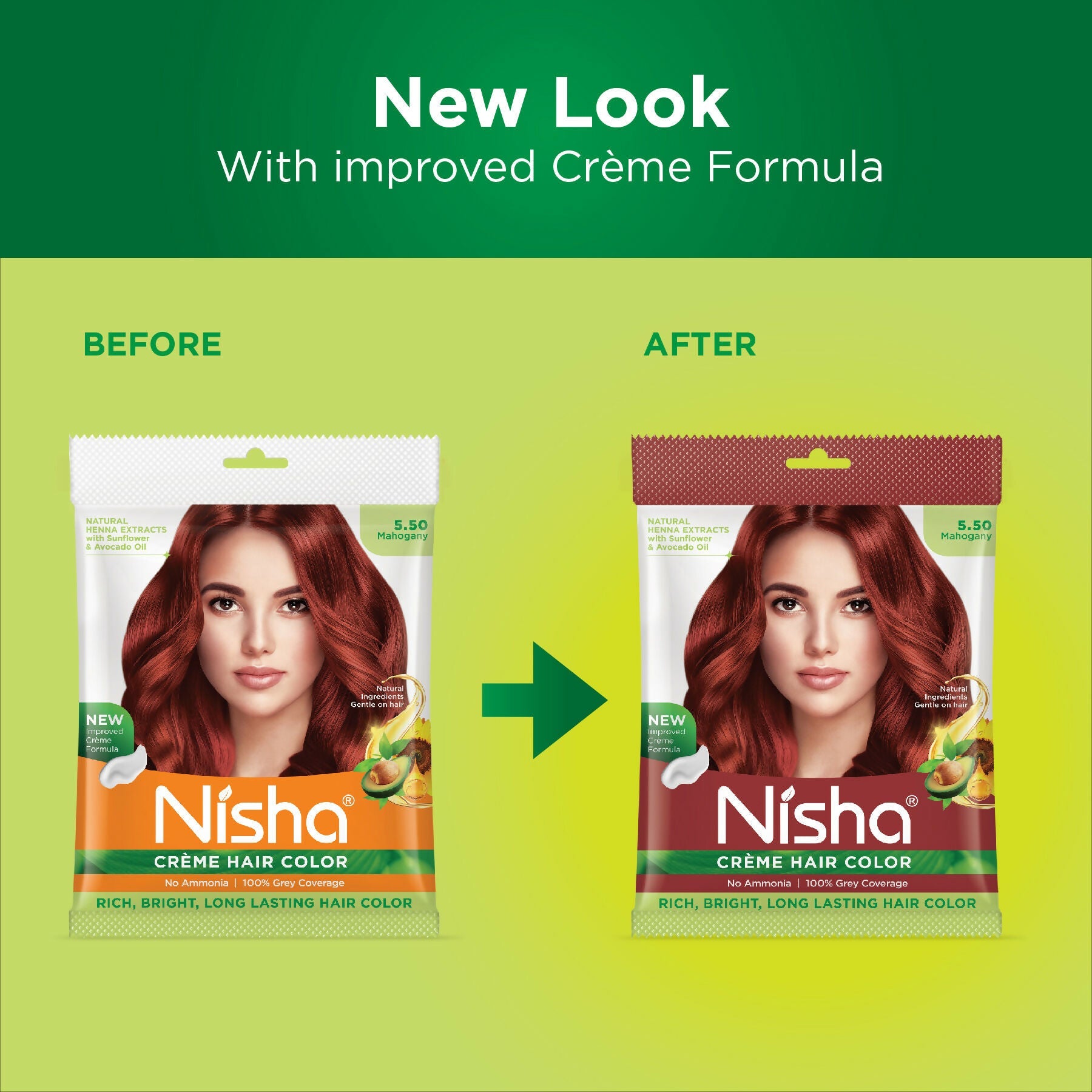 Nisha Creme Hair Color for Women - Mahogany | Grocsy