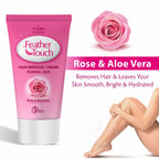 VI-JOHN Feather Touch Rose & Aloevera Hair Removal Cream for Women for Normal Skin, Suitable for Legs, Underarms, Bikini Line, Arms | Grocsy