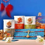 2 Ganesha Gajmukh Rakhi & Assorted Cashew | Grocsy
