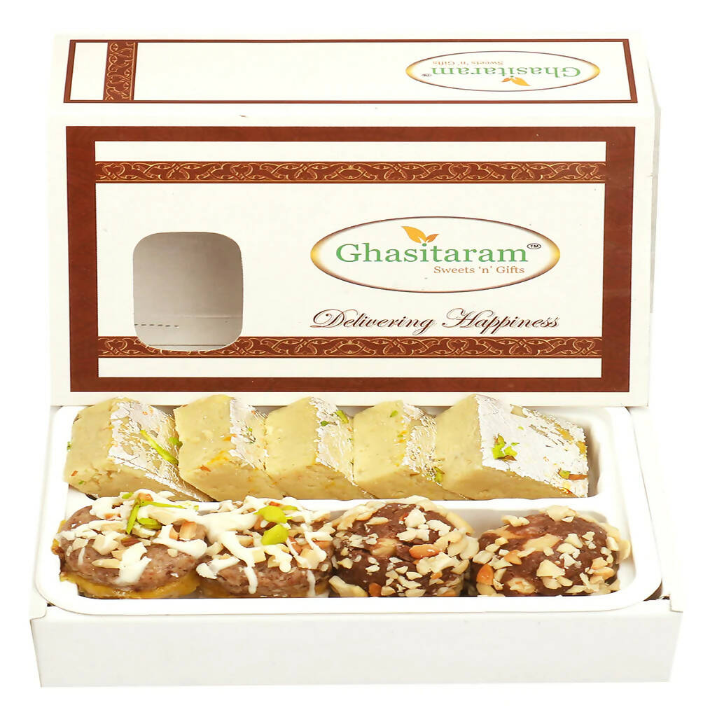Ghasitaram Assorted Box Of Barfis, Dryfruit Sweets | Grocsy