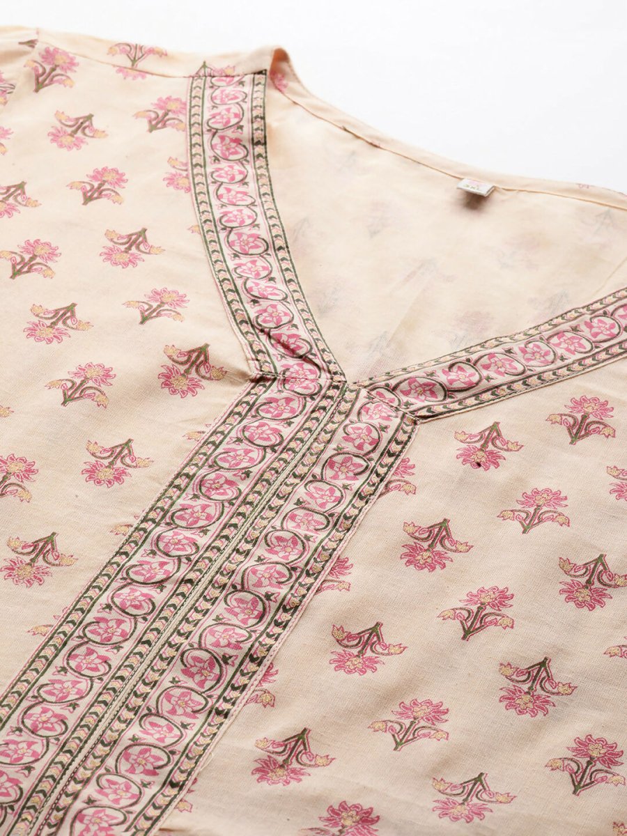 Ahalyaa Women's Traditional wear Co-ords - Tan | Grocsy