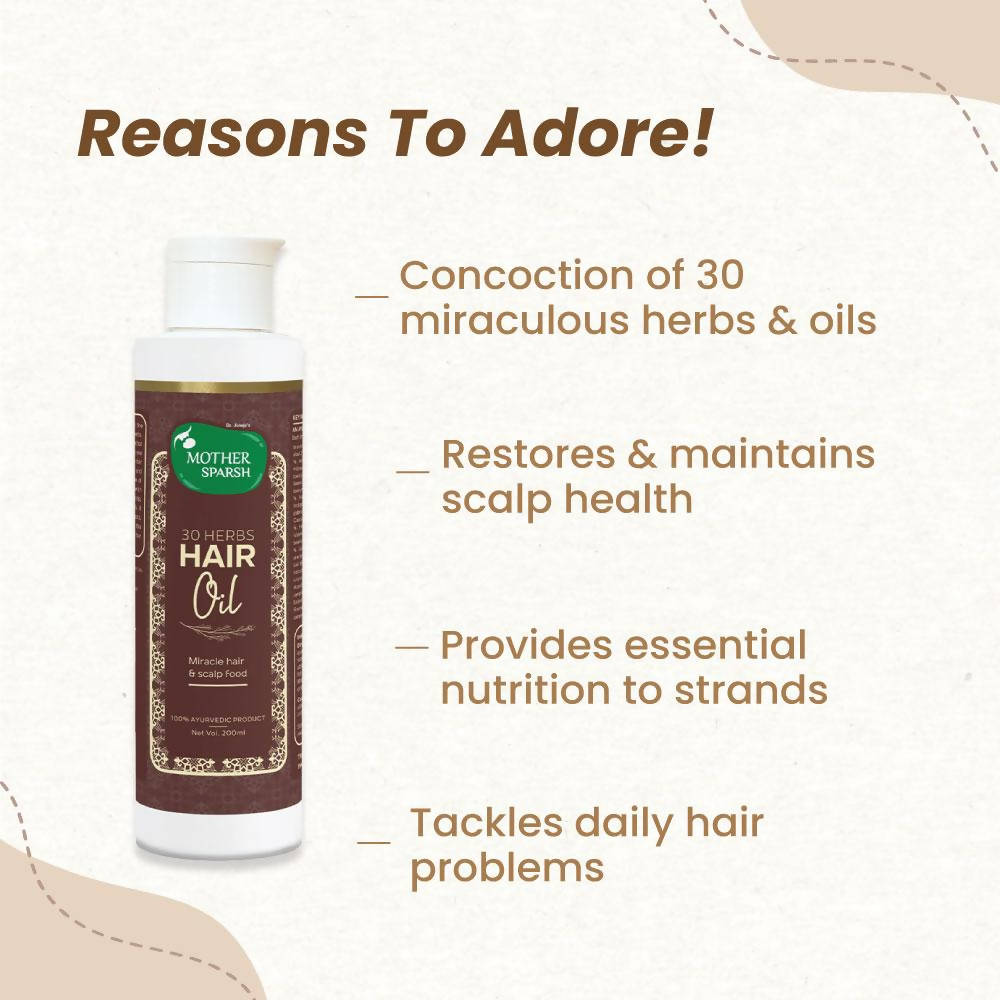 Mother Sparsh 30 Herbs Hair Oil | Grocsy