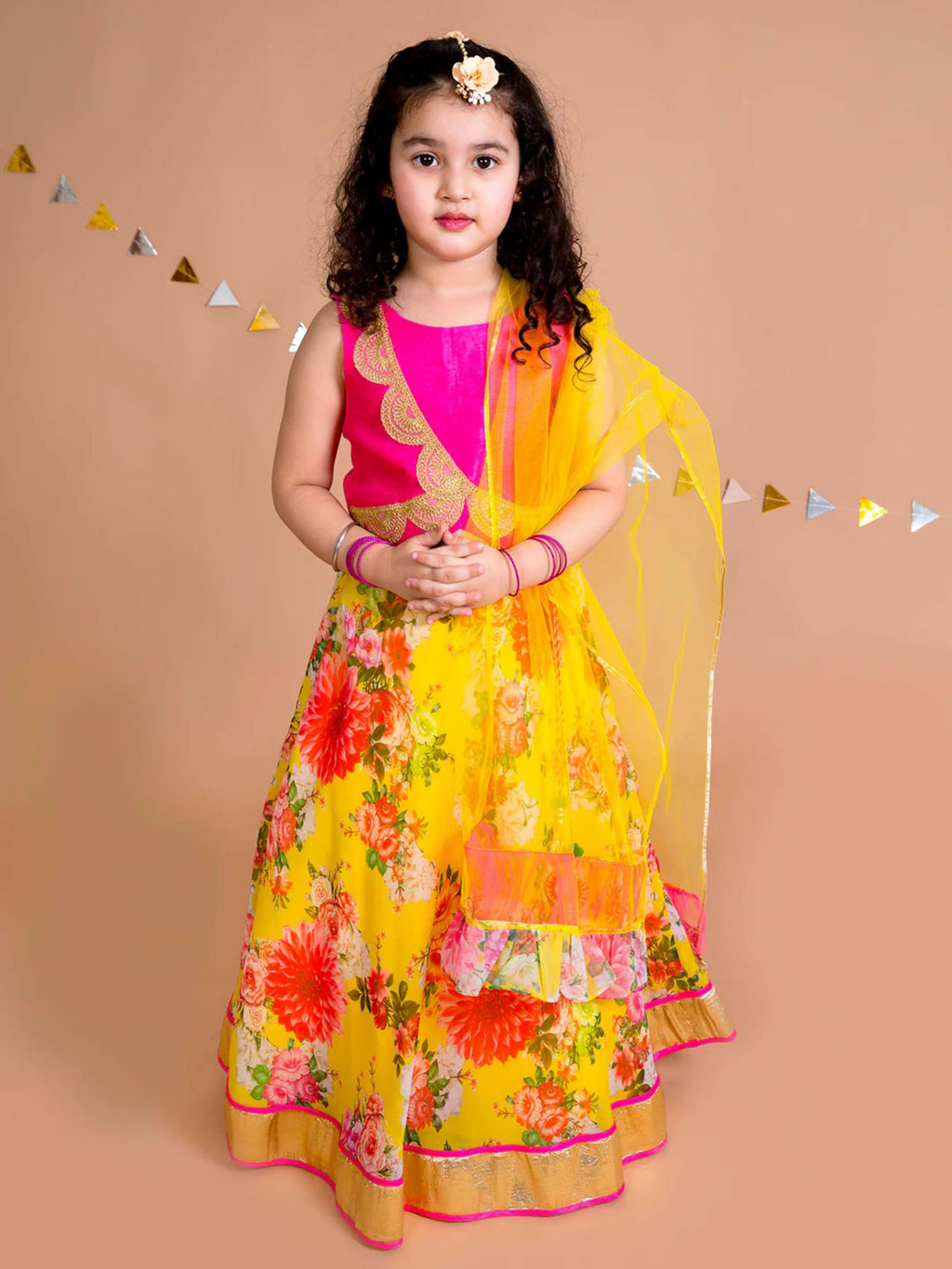 Joban Fashion Girl's Pink Color Lehenga Choli | Grocsy